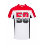 Marco Simoncelli 58 T-shirt Ufficiale 58 contrasto