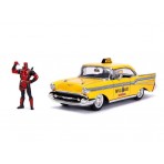 Chevrolet Chevy Bel Air Taxi 1957 "Deadpool" con personaggio 1:24