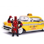 Chevrolet Chevy Bel Air Taxi 1957 "Deadpool" con personaggio 1:24