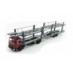 Man Car Transporter with Trailer 1970 Red/Grey 1:43