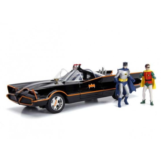 BATMOBILE 1966 with Batman & Robin Figure 1:18