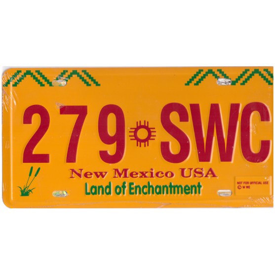 New Mexico USA 279 SWC Targa Metallica Replicaca
