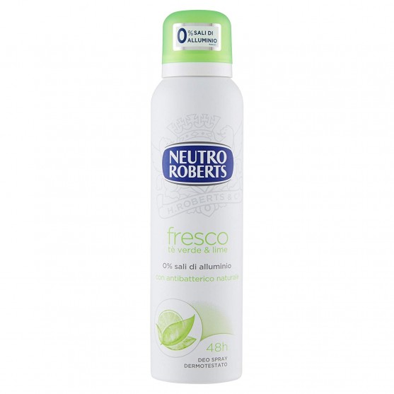 Neutro Roberts Deodorante Spray "Fresco Zero Sali"  Tè Verde e Lime 150 ml