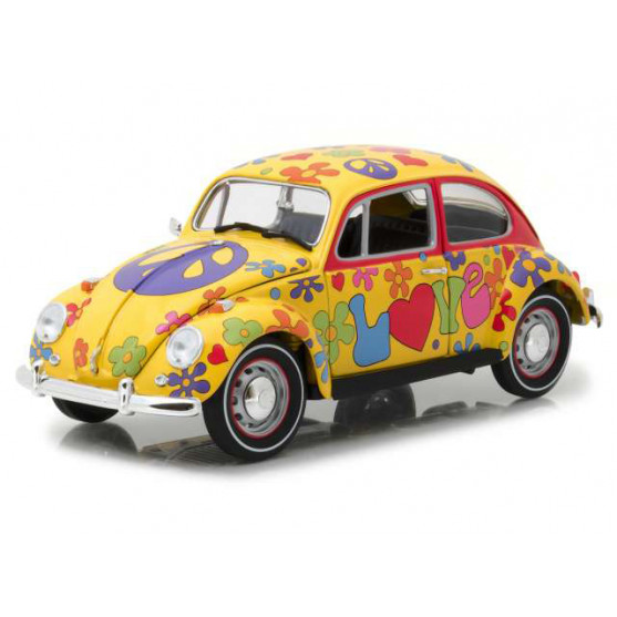 Volkswagen Beetle 1967 Hippie Peace & Love 1:18