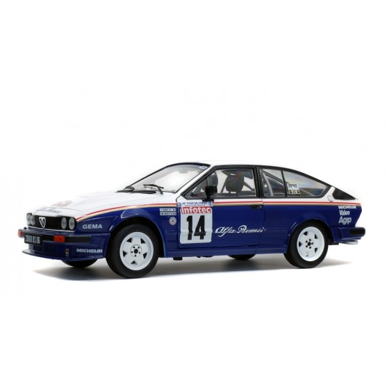 Alfa Romeo Alfetta Gtv6 14 Rally Tour De Corse 1986 Y.Loubet J.M.Andrie Blue 1:18