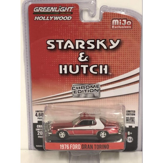 Ford Gran Torino 1976 "Starsky and Hutch" chrome/red 1:64