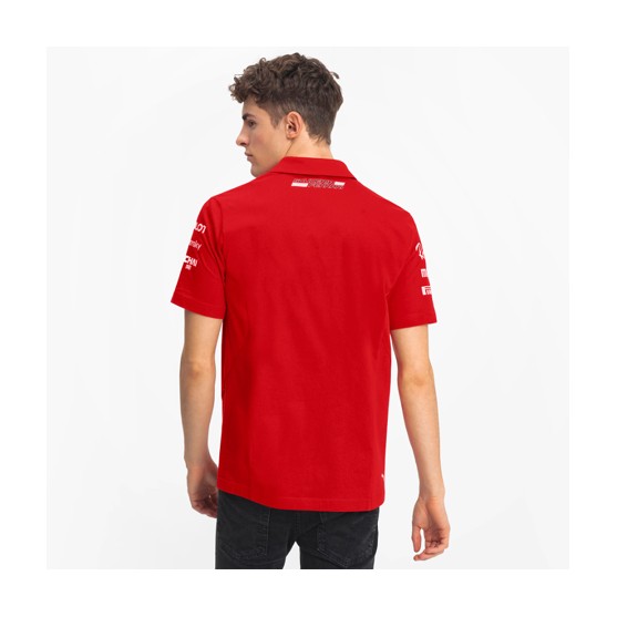 2020 F1 Scuderia Ferrari ufficiale della Squadra Polo Rossa Manica Corta 