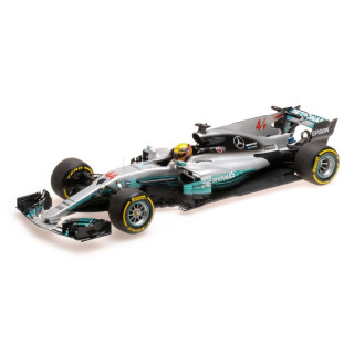 Mercedes Amg Petronas W08 F1 2017 Lewis Hamilton Winner Spanish Gp 1:18