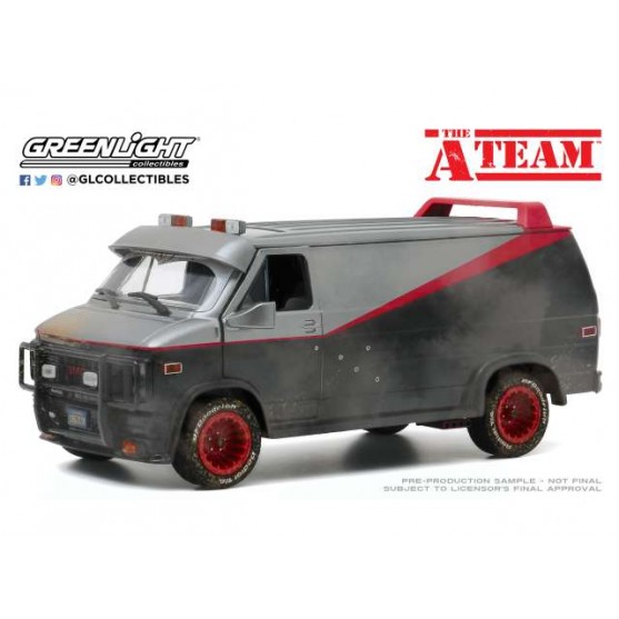 GMC Vandura 1983 "The A-Team" Weathered Version with Bullet Holes (1983-87 TV Series) 1:24