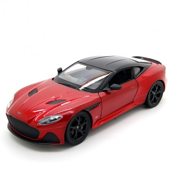 Aston Martin DBS Superleggera 2018 Rosso Scuro - Tetto Nero 1:24