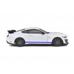 Ford Mustang Shelby GT500 Fast Track 2020 White with blu stripes 1:18