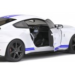Ford Mustang Shelby GT500 Fast Track 2020 White with blu stripes 1:18