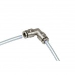 Raccordo Aria in Metallo Lampa L-1 a 90° per tubi aria - Ø 6 mm
