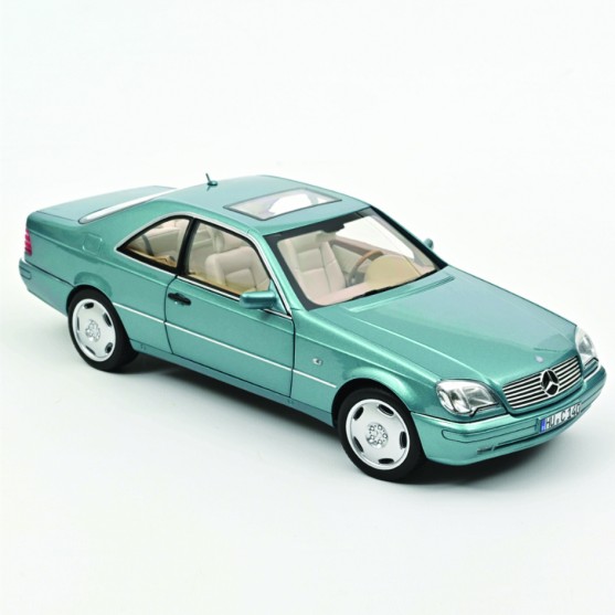 Mercedes-Benz CL600 Coupé 1997 Bleu métallisé 1:18