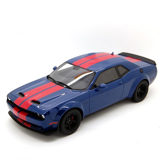 Dodge Challenger SRT Coupe Super Stock 2021 indaco blu / rosso 1:18