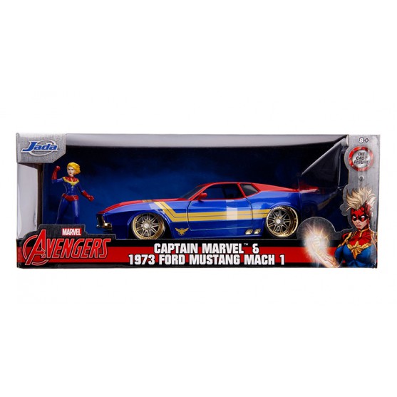 Ford Mustang Mach I 1973 with Captain Marvel Figure 1:24