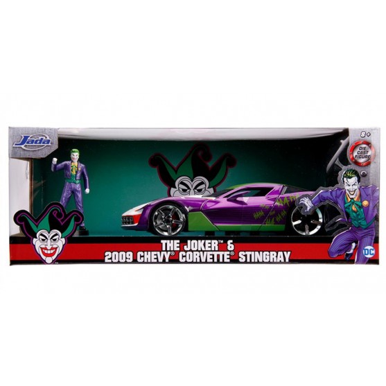 Chevy Corvette Stingray 2009 with Joker Figure 1:24