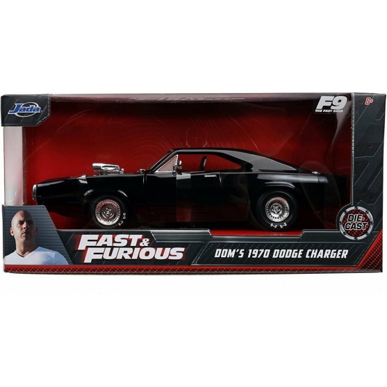 Dodge Charger R/T Dom's 1970 Fast & Furious 9 Black 1:24