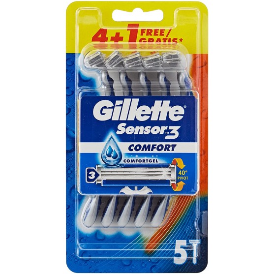 Gillette Sensor 3 Lame da Barba Monouso (4+1)