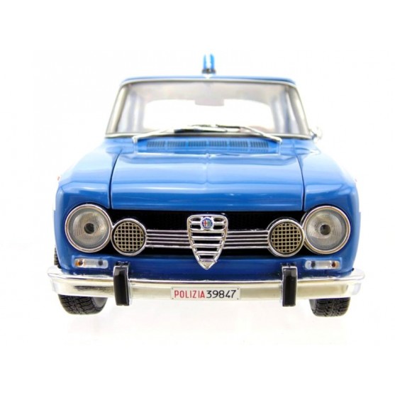 Alfa Romeo Giulia Super 1600 "Polizia" squadra Volante 1970 Azzurro Bianco 1:18