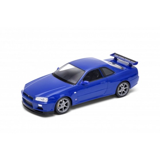 Nissan Skyline GTR R34 2002 blu 1:24
