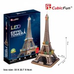 Torre Eiffel Parigi Cubic Fun 3D LED Puzzle 78 cm h