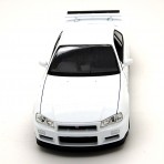 Nissan Skyline GTR R34 2002 White 1:24