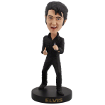 Elvis Presley Black Leather 1968 Statuina Bobblehead testa oscillante