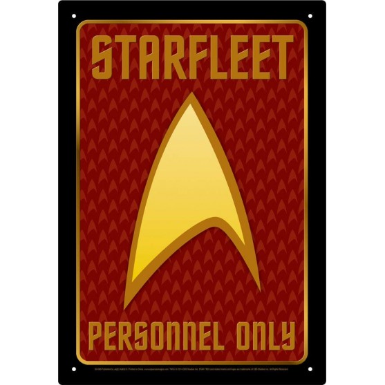 Star Trek Personnel Only targa in metallo Tabella Aquarius