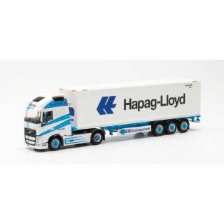 Volvo FH GL XL Semirimorchio Container XL Hamburg Spedition "Hapag Lloyd" white 1:87