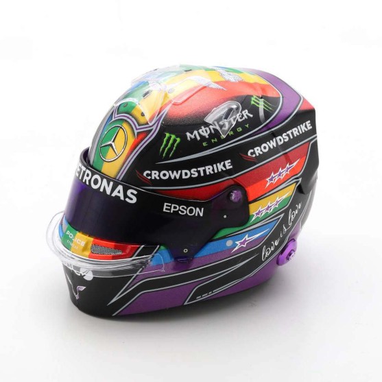 Lewis Hamilton Casco Bell Helmet F1 Abu Dhabi GP 2021 Mercedes Amg Petronas 1:5