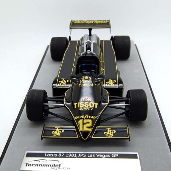 Lotus F1 87 JPS Ford Cosworth DFV 3.0 V8 Las Vegas GP 1981 Nigel Mansell 1:18