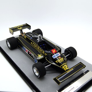 Lotus F1 87 JPS Courage-Essex Ford Cosworth DFV 3.0 V8 British GP 1981 Nigel Mansell 1:18