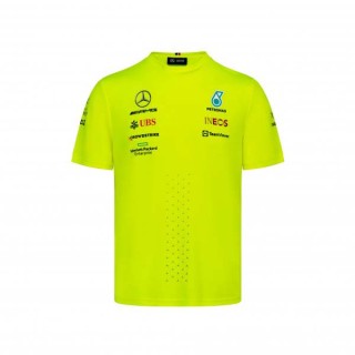 Mercedes-AMG Petronas 2022 Team Set-Up T-Shirt Giallo Fluo