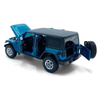 Jeep Wrangler Sahara Unlimited 2017 Blue 1:32