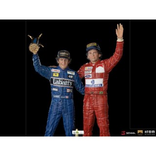 Ayrton Senna The Last Podium 1993 Australian Gp with Alain Prost Iron Studio Statue 1:10