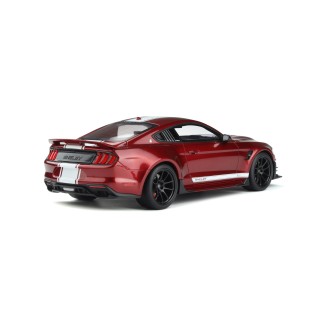Shelby Mustang GT500 2020 Super Snake Coupe Red Metallic - White Stripes 1:18