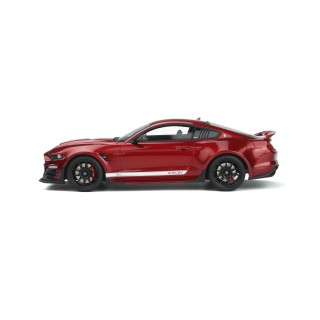 Shelby Mustang GT500 2020 Super Snake Coupe Red Metallic - White Stripes 1:18