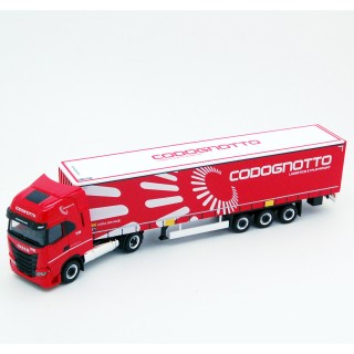 Iveco S-Way Truck Telonato "Codognotto Logistics & Transports" 2020 Red 1:87