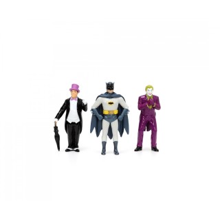 Batmobile 2022 Comic with Batman - Joker - Robin - Pinguin 1:24