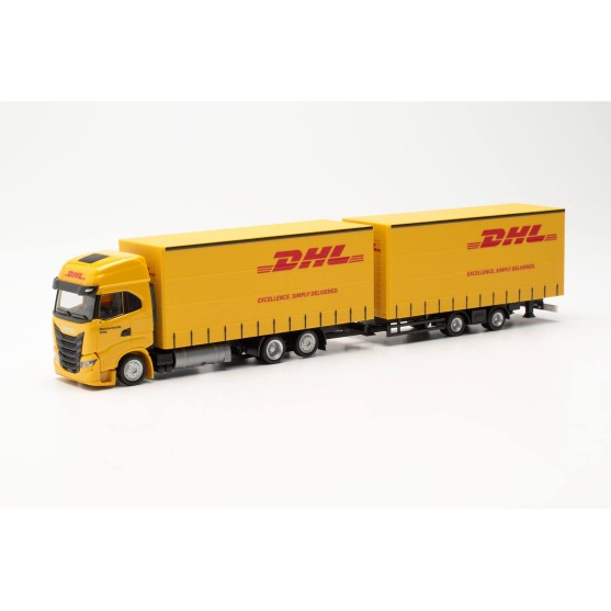 Iveco S-Way LNG volume trailer "DHL" 1:87