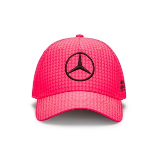Lewis Hamilton Mercedes AMG F1 2023 Team Baseball Cap Pink Fluo