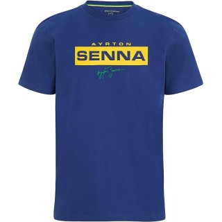 Ayrton Senna T-shirt F1 Blu Official