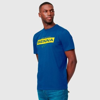 Ayrton Senna T-shirt F1 Blu Official