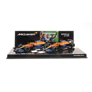 McLaren MCL35M Set Italy GP 2021 Winner Daniel Ricciardo - 2.nd Lando Norris 1:43
