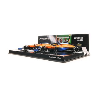 McLaren MCL35M Set Italy GP 2021 Winner Daniel Ricciardo - 2.nd Lando Norris 1:43