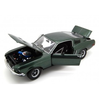 Ford Mustang GT Green 1968 Bullit Steve Mcqueen 1:18