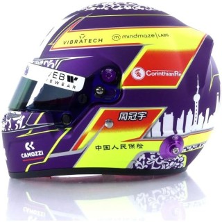 Guanyu Zhou Casco Bell Helmet F1 2023 Alfa Romeo Racing Team 1:2