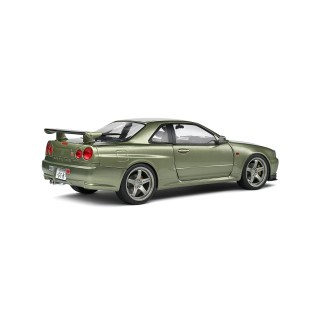 Nissan Skyline GT-R (R34) RHD 1999 light green metallic 1:18