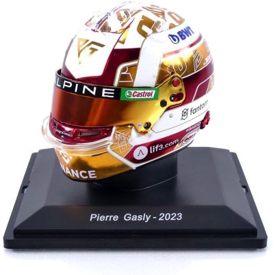 Pierre Gasly Casco Bell Helmet F1 2023 BWT Alpine 1:5